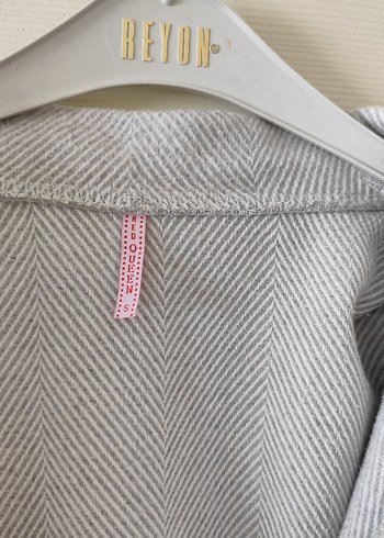 Gri Düğmeli Midi Kaban - Görsel 3