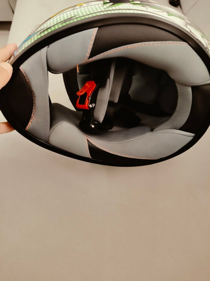 Sway 815 Gille Yeşil Desenli Çocuk Motosiklet Kaskı - Görsel 5