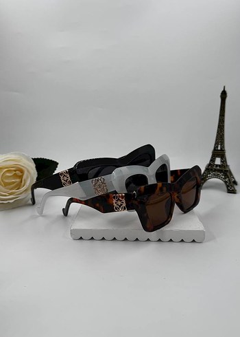 Beyaz Modern Klasik Kadın Güneş Gözlüğü - Görsel 2