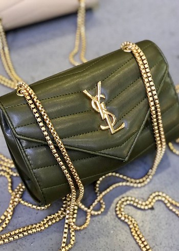 Altın Zincir Detaylı Siyah Deri Kadın Çanta - Görsel 4