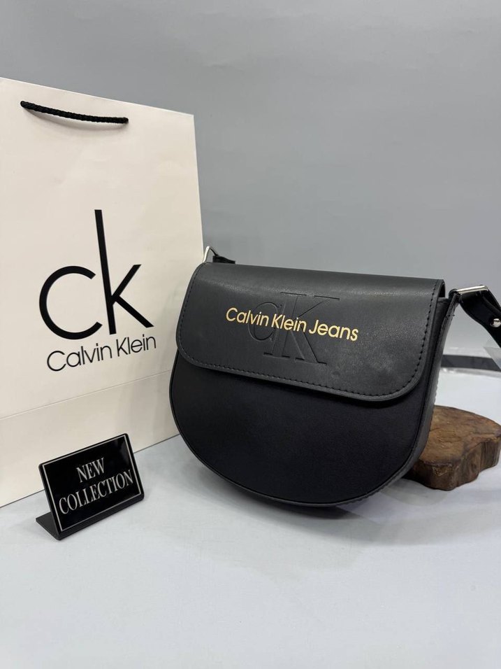 Calvin Klein Turuncu Deri Bel Detaylı Çapraz Çanta - Görsel 5