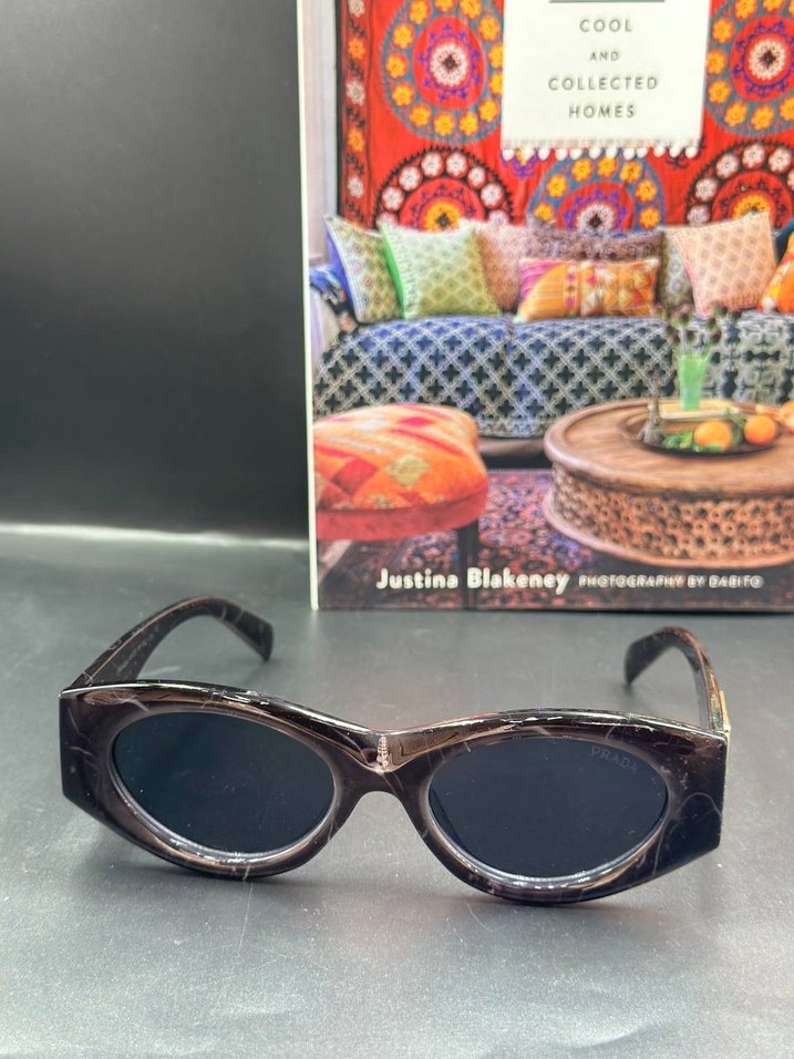 Şeffaf Siyah Prada Gotik Gözlük - Görsel 2