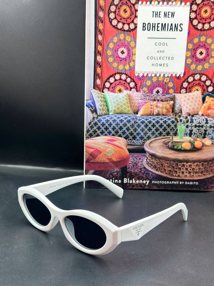 Şeffaf Siyah Prada Gotik Gözlük - Görsel 5