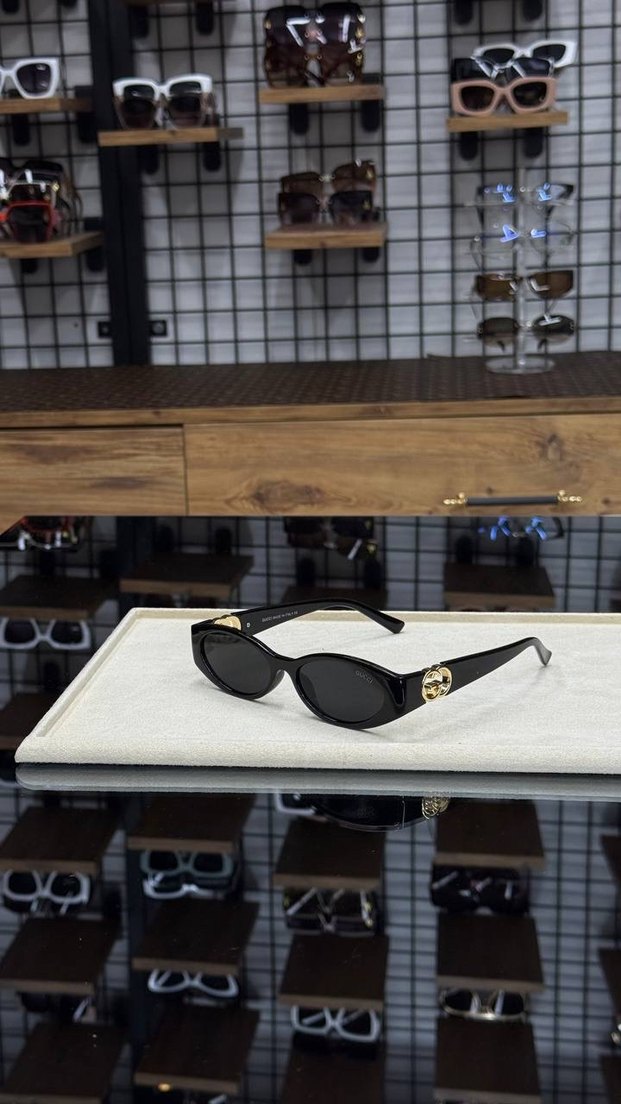 Klasik Zarif Zincir Detaylı Kahverengi Gözlük - Görsel 4