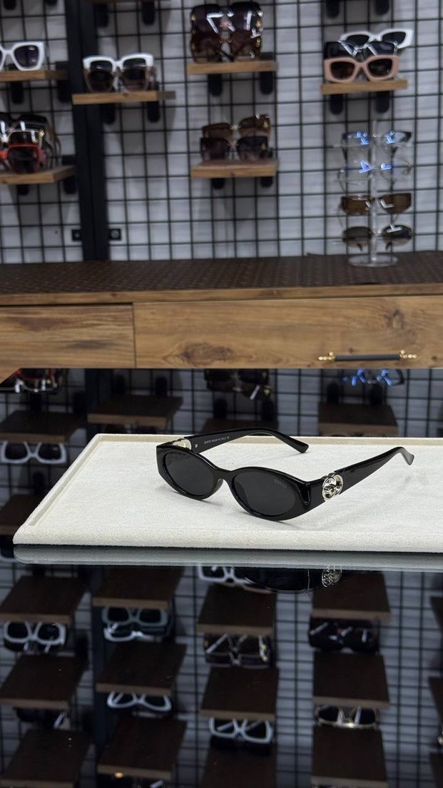 Klasik Zarif Zincir Detaylı Kahverengi Gözlük - Görsel 3