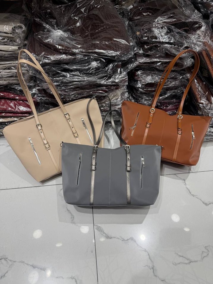 Kahverengi Deri Kadın Omuz Çantası - Görsel 2