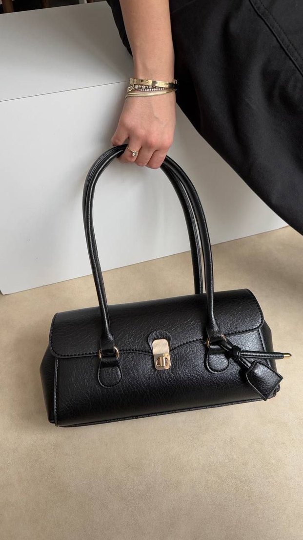 Klasik Kahverengi Deri Kadın Çanta - Görsel 2