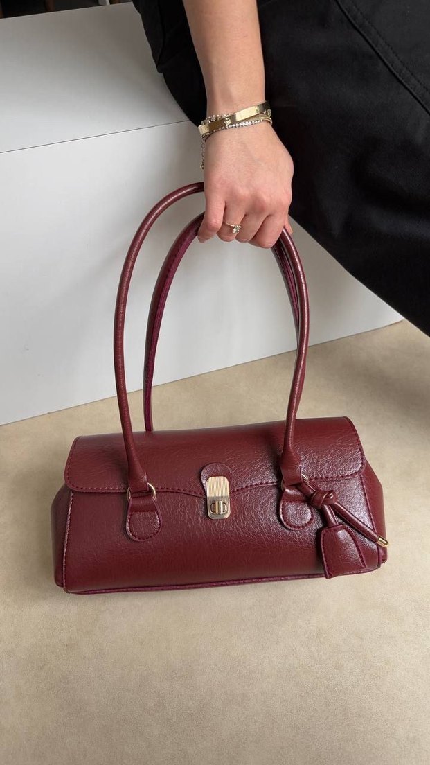 Klasik Kahverengi Deri Kadın Çanta - Görsel 5