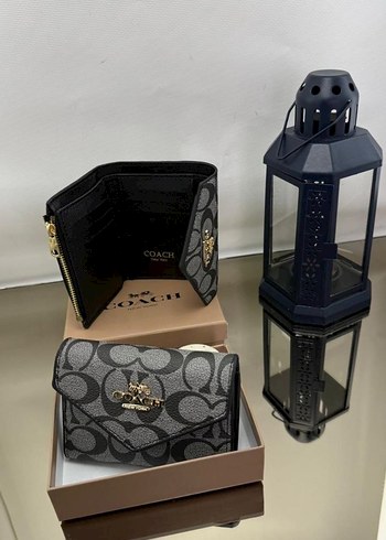 Coach Kahverengi Baskılı Deri Kadın Cüzdan - Görsel 2