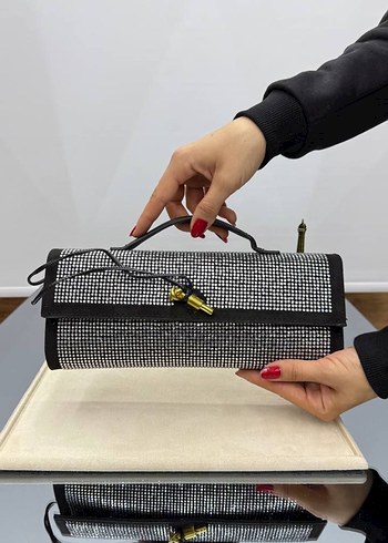 Bordo Payetli Süet Kadın Çanta - Görsel 5