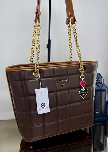 Michael Kors Zincir Detaylı Siyah Deri Çanta - Görsel 6