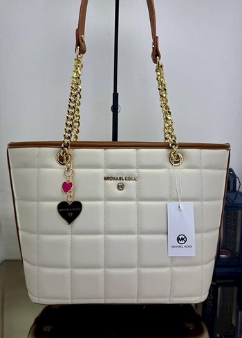 Michael Kors Zincir Detaylı Siyah Deri Çanta - Görsel 7