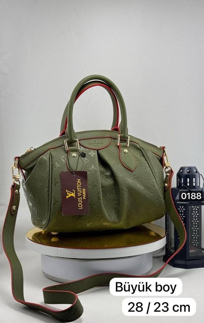 Büyük Boy Kahverengi Deri Kadın Çanta - Görsel 5