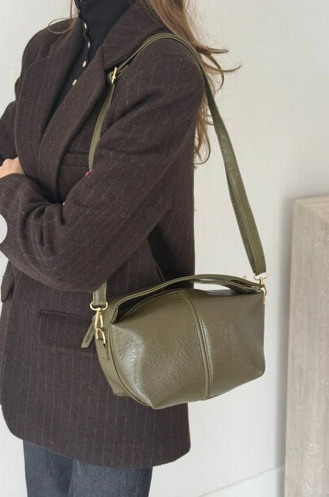 Minimalist Kahverengi Deri Kadın Çanta - Görsel 2