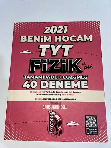 2021 TYT Fizik Tamamı Video Çözümlü 40 Deneme Sınavı Benim Hocam