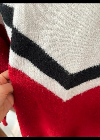 Renkli Çizgili Kadın Triko Kazak - Görsel 3