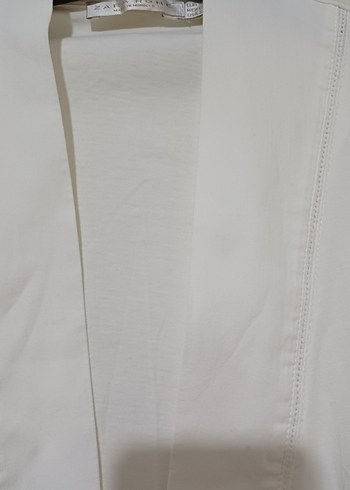 Drapeli Beyaz Uzun Kollu Pamuk sabahlık - Görsel 7