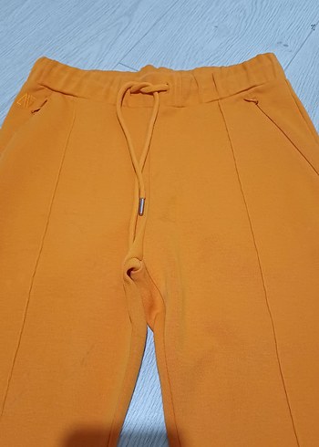 Turuncu Fermuarlı Kadın Eşofman Altı - Görsel 4