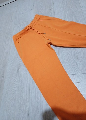 Turuncu Fermuarlı Kadın Eşofman Altı - Görsel 2