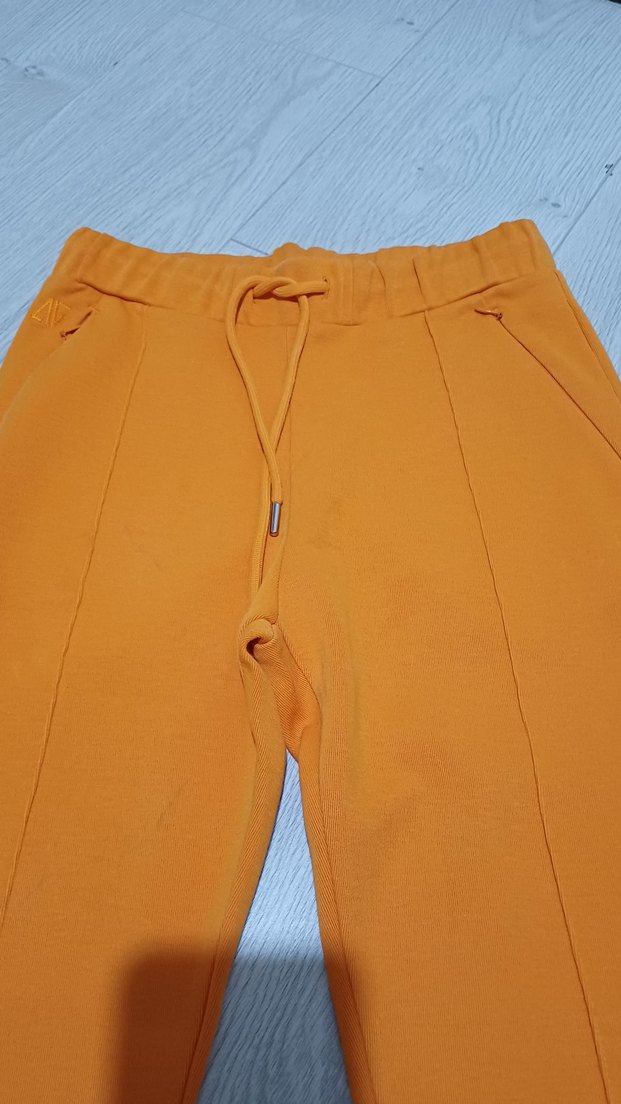 Turuncu Fermuarlı Kadın Eşofman Altı - Görsel 4