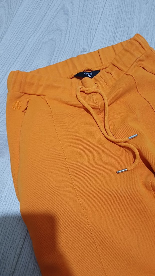 Turuncu Fermuarlı Kadın Eşofman Altı - Görsel 3