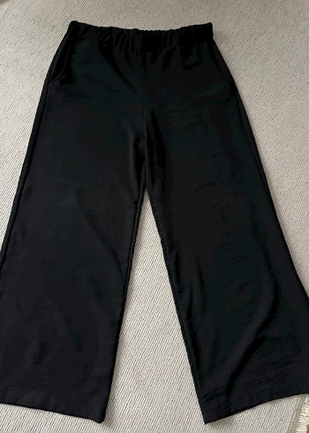 Siyah Rahat Kesim Kadın ayrobin Pantolon - Görsel 2