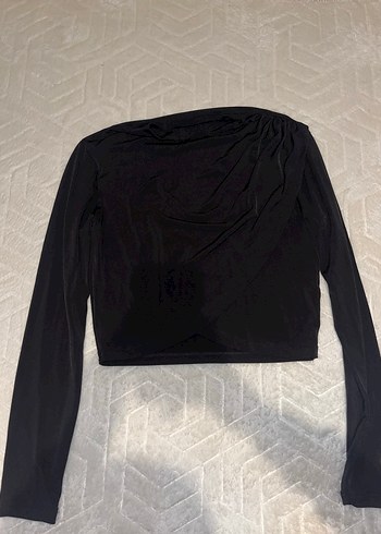 Drapeli Siyah  Kadın Bluz - Görsel 3