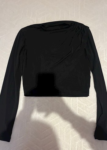 Drapeli Siyah  Kadın Bluz - Görsel 2