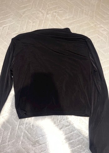 Drapeli Siyah  Kadın Bluz - Görsel 5