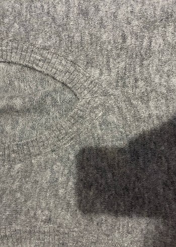 Gri Kadın Yün Triko Süveter - Görsel 3