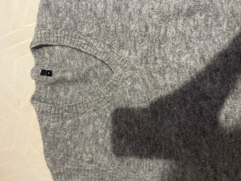 Gri Kadın Yün Triko Süveter - Görsel 3