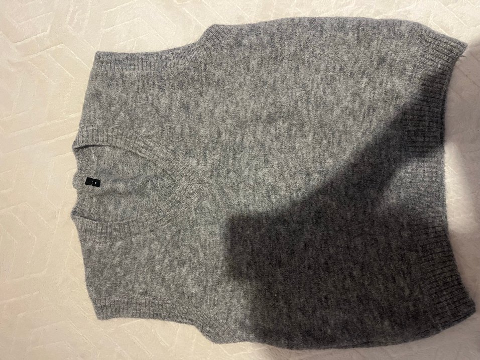 Gri Kadın Yün Triko Süveter - Görsel 2