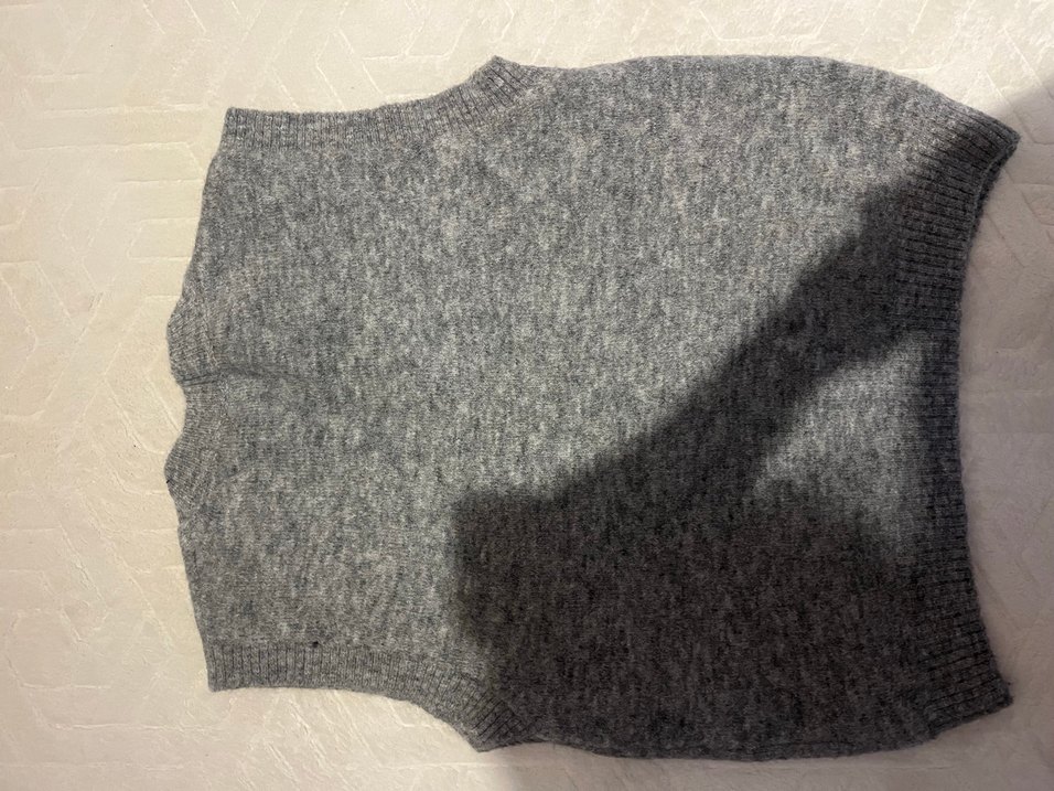 Gri Kadın Yün Triko Süveter - Görsel 4