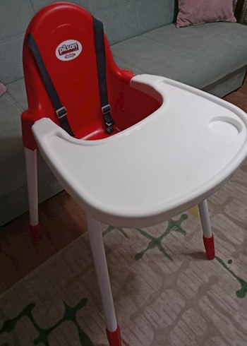 Kırmızı Bebek Mama Sandalyesi