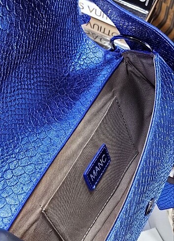  Beden mavi Renk Manc Kadın çanta 
