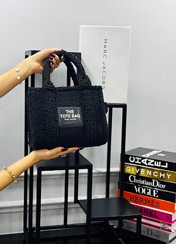 Tüylü tote bag 28 cm 