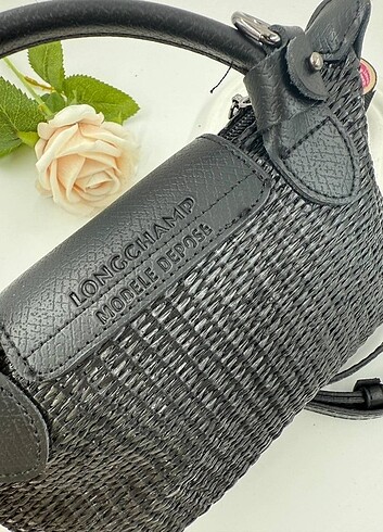 Beden siyah Renk Longchamp hasır örgülü 20 cm A kalite