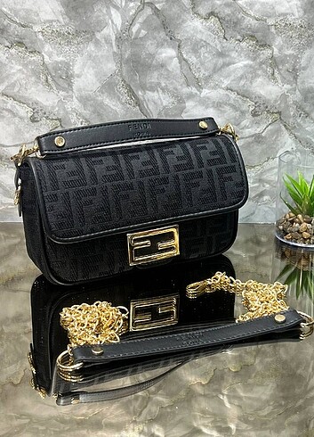 Fendi dokuma kumaş A kalite şık çanta 
