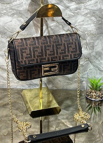 Fendi dokuma kumaş A kalite şık çanta 