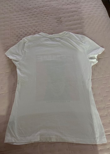 H&M Beyaz Baskılı Kısa Kollu Kadın Tişört