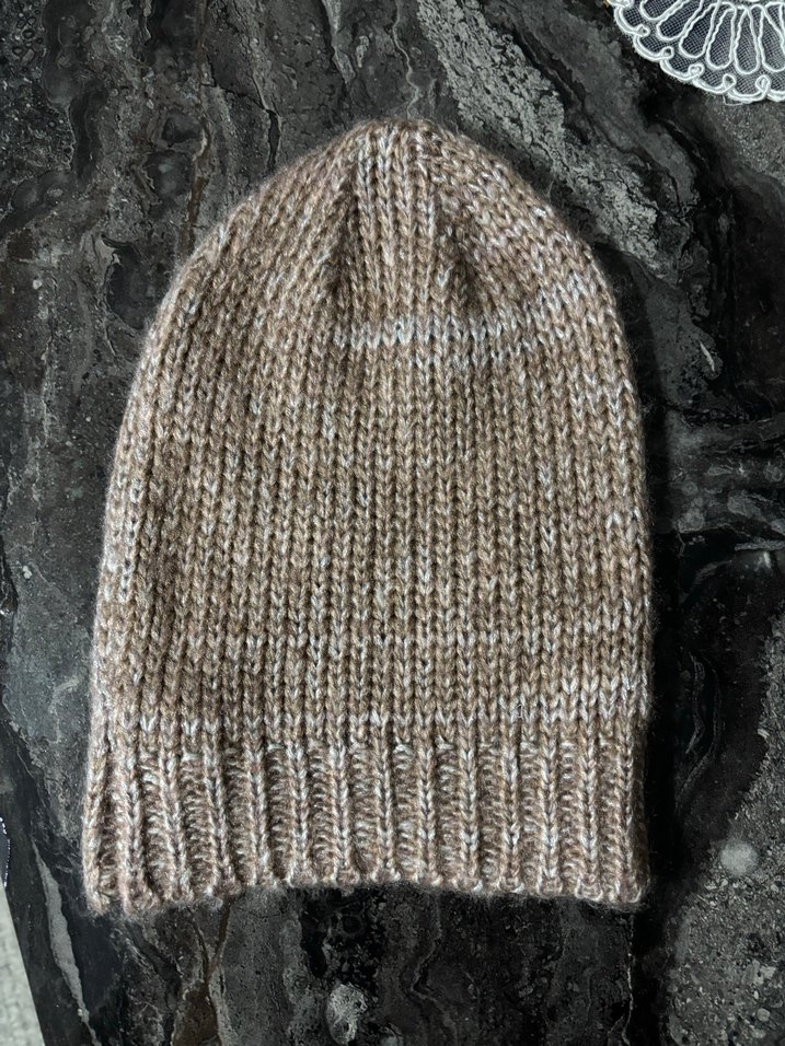 Örgü Bej Kadın Bere - Görsel 4