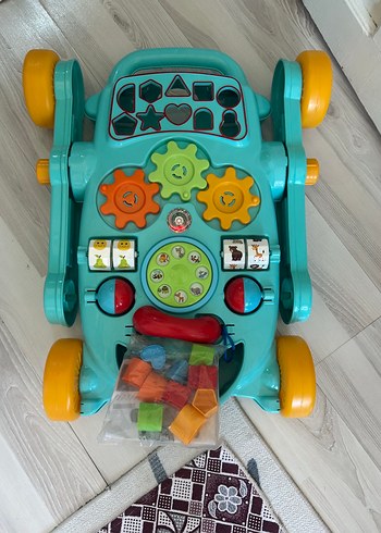 Renkli Turkuaz Bebek Yürüteci