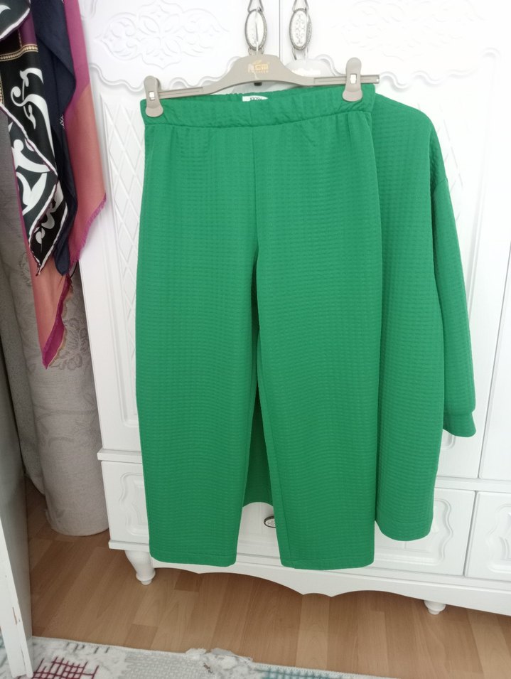 Yeşil Uzun Kollu Kadın ikili takım - Görsel 2