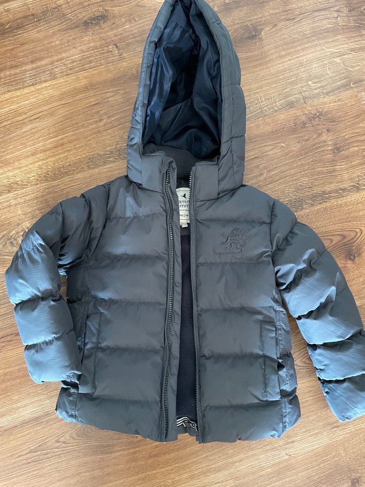 Gri Erkek Çocuk Kapüşonlu Mont - Görsel 2