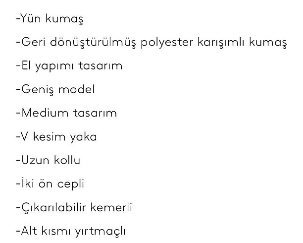 l Beden MANGO YENİ SEZON KABAN