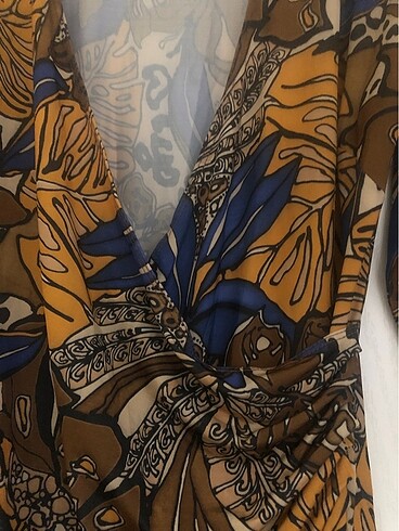 Kikiriki Kruvaze Çok Şık Mevsimlik Elbise - Görsel 2