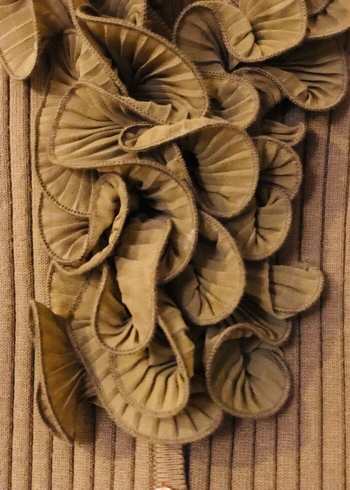 V Yakalı Camel Yaka Detaylı Çok Şık Triko Kazak - Görsel 3