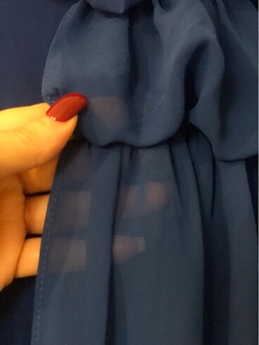 Yaka Detaylı Davet ve Ofis Stili Çok Şık Bluz - Görsel 5