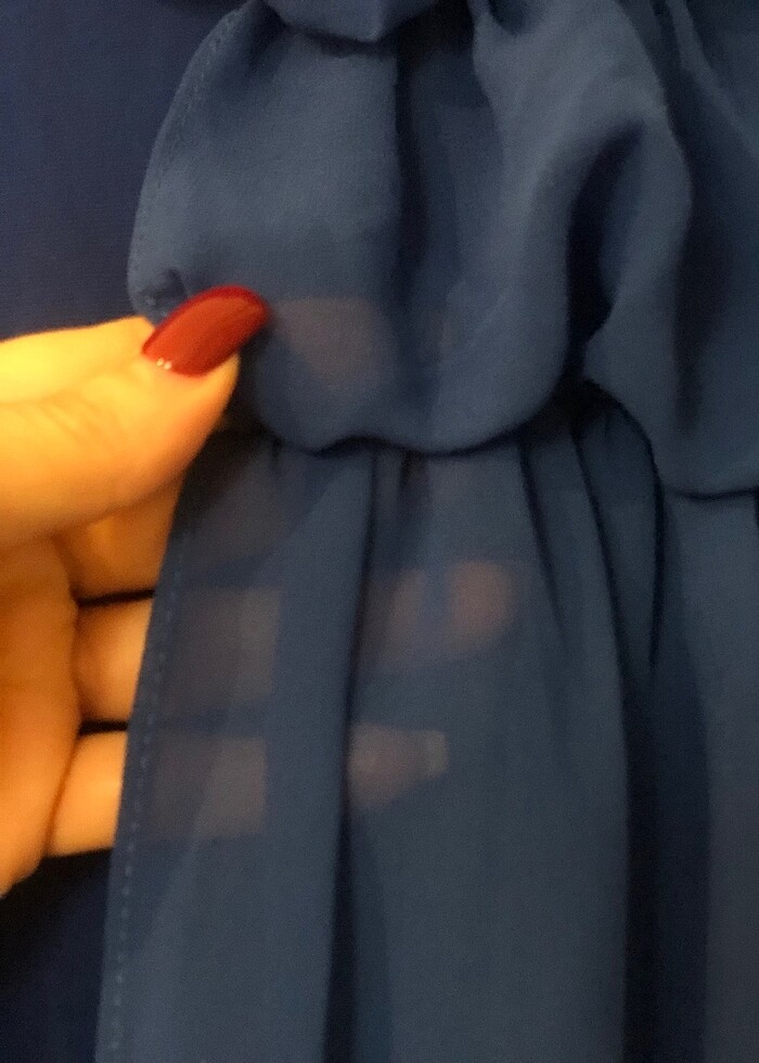 Yaka Detaylı Davet ve Ofis Stili Çok Şık Bluz - Görsel 5