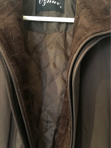 Büyük Beden Kahverengi Kışlık Kaban - Görsel 3